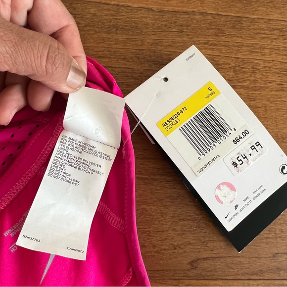 Nike Swim Women's Essential Layered Tankini Mesh Top Pink Size Small - Picture 12 of 14